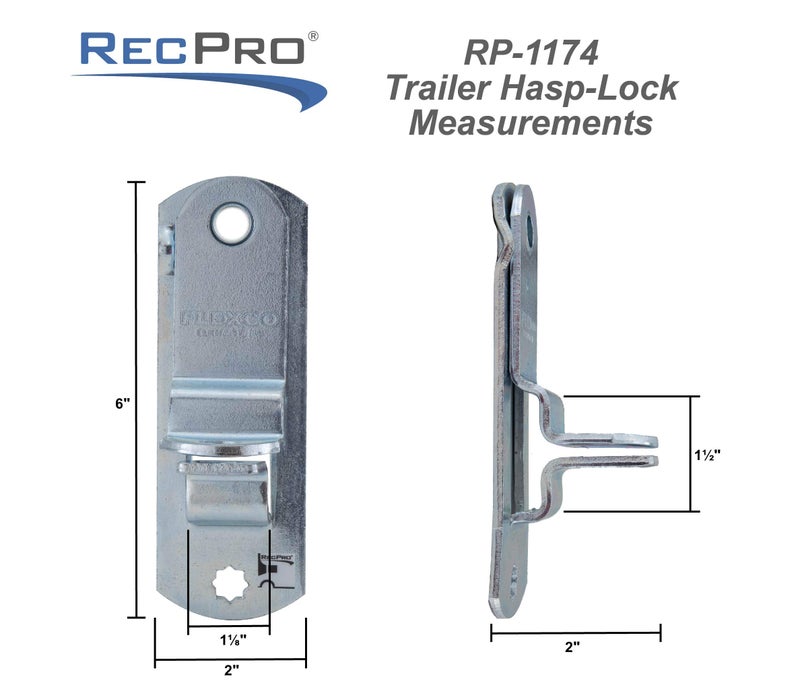 RecPro Trailer Cam-Action Hasp Lock Mechanism | Enclosed Trailer Door Latch | Made in USA (2) - Image 5